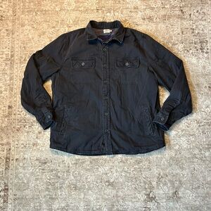 Faherty Organic Cotton Men's Blue Button-Up Fleece Lined Jacket NWOT